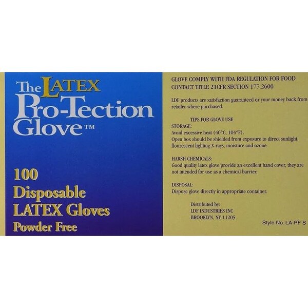Comfitwear Disposable Gloves, Latex, S LA-100-S - main
